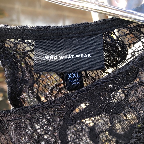 Black Beautiful lace blouse with ruffle xxl - Picture 11 of 11